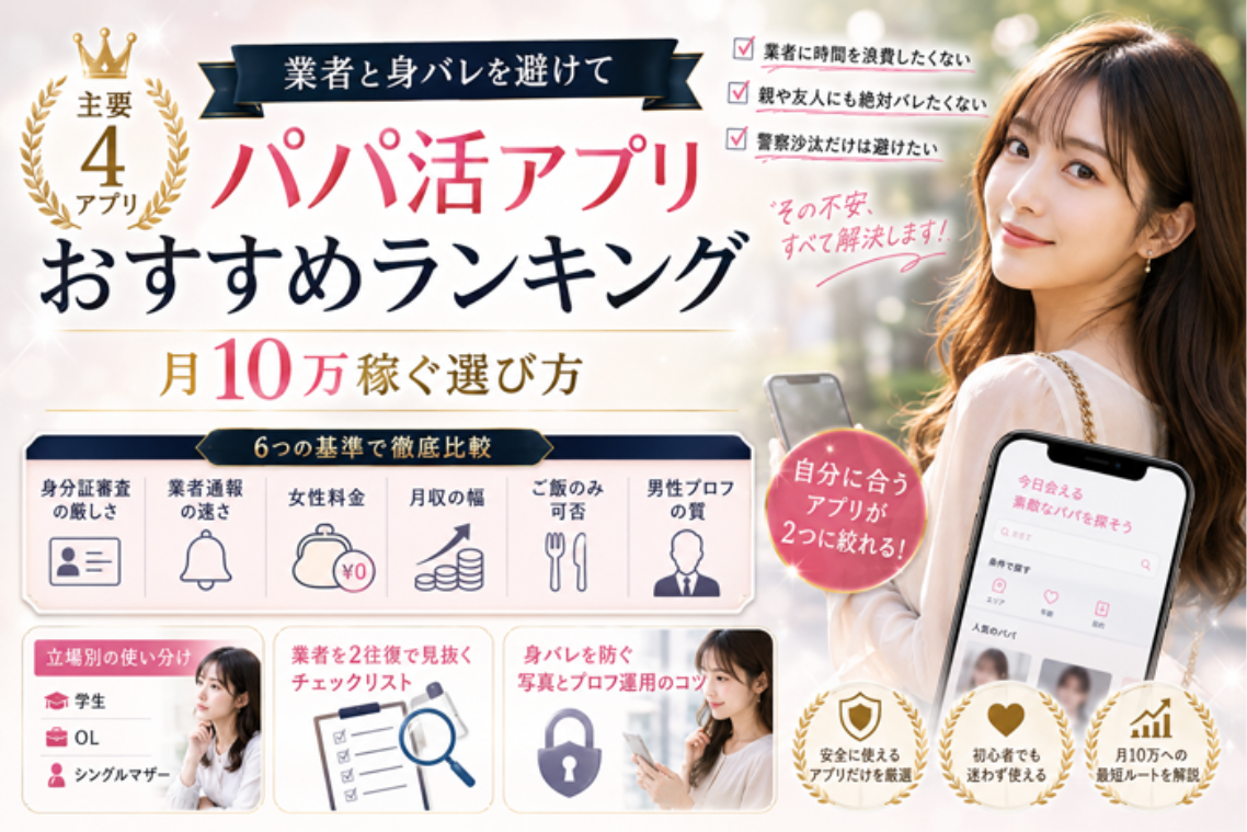 パパ活アプリおすすめランキングアイキャッチ画像