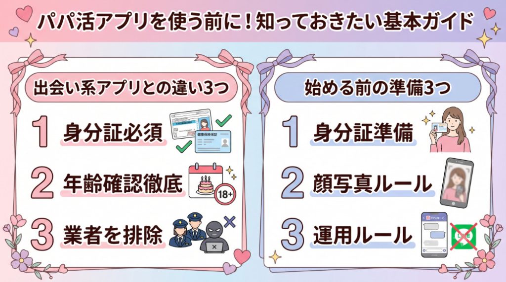 パパ活アプリを使う前に知っておきたい基本
